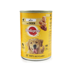 Pedigree Adult Dog Food Tin Chicken in Jelly 385g (Pack of 12)