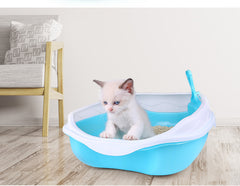 Open Top Pet Litter Tray Portable for All Kinds of Cat Litter Cat Litter Box Coffe