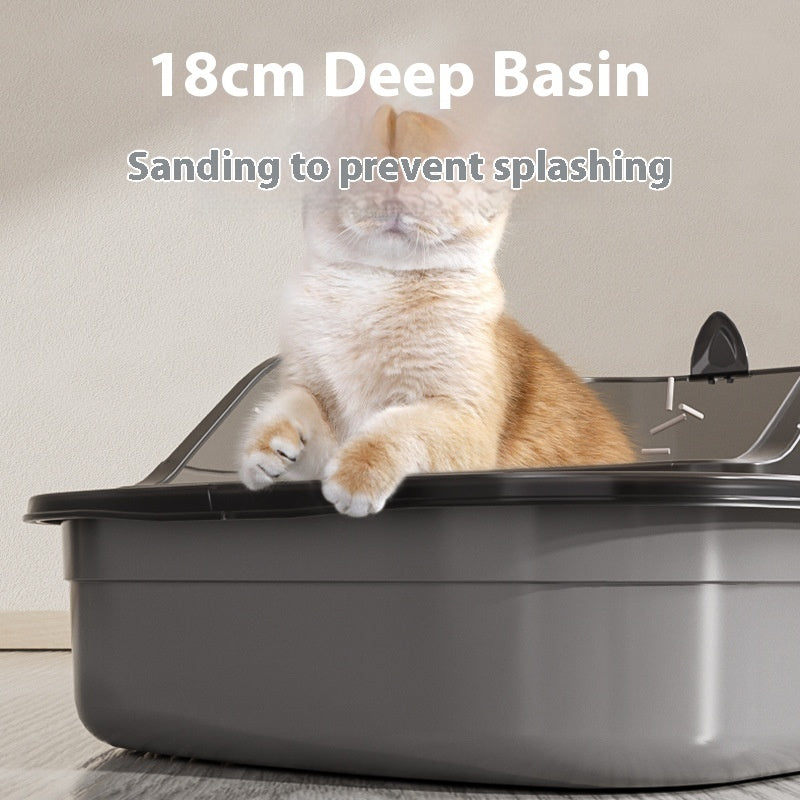18Cm Deep Basin Open Litter Box - Cat Litter Container