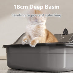 18Cm Deep Basin Open Litter Box - Cat Litter Container