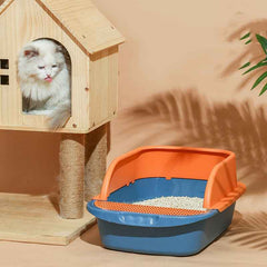 Pet Litter Tray Sand Box Container Open Top Bedpan Cat Litter Box