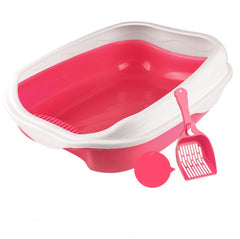 Open Top Pet Litter Tray Portable for All Kinds of Cat Litter Cat Litter Box Coffe