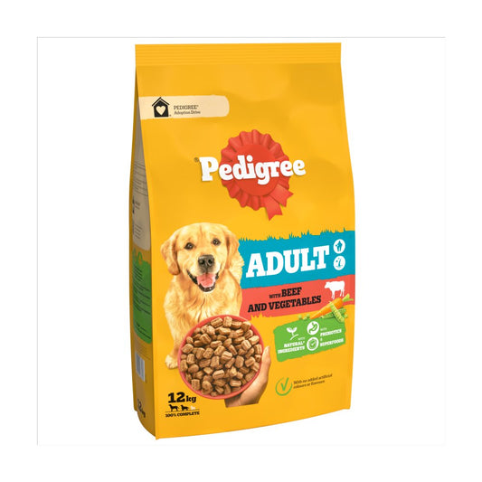 PEDIGREE COMPLETE Adult Dry Dog Food Beef and Vegetables 12kg (Pack of 1)