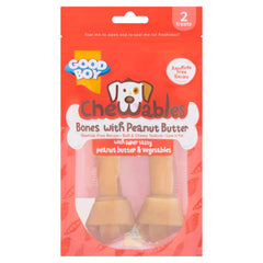 Good Boy Chewables Bones with Peanut Butter Treats 2 Pack 158g (Pack of 1)