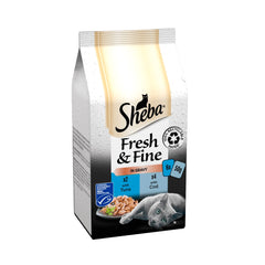 Sheba Fresh & Fine Cat Food Pouches Tuna & Cod in Gravy 6 x 50g (Pack of 1) - Hungry Tails