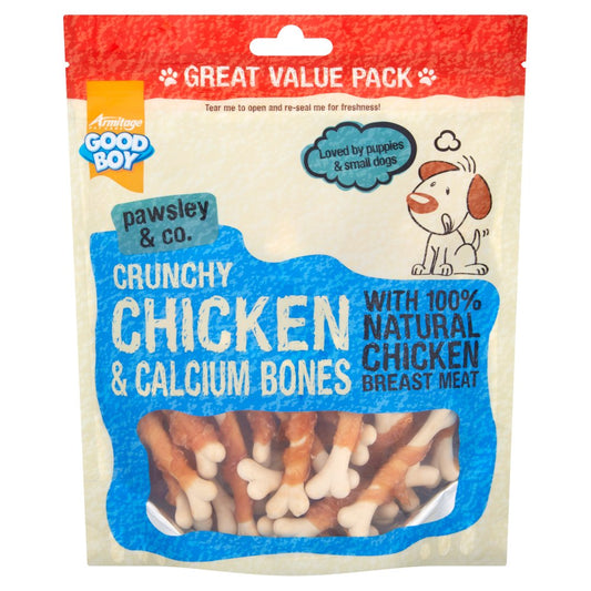 Good Boy Pawsley & Co. Crunchy Chicken & Calcium Bones 350g (Pack of 1)