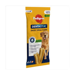 Pedigree Dentastix Daily Dental Chews Large Dog Treat 4 Sticks 154g (Pack of 14) - Hungry Tails