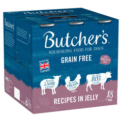 Butcher's Recipes in Jelly Dog Food Tins 18 x 400g (Pack of 1)