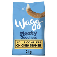 Wagg Meaty Goodness Adult Complete Chicken Dinner Dry Dog Food 2kg (Pack of 1) - Hungry Tails
