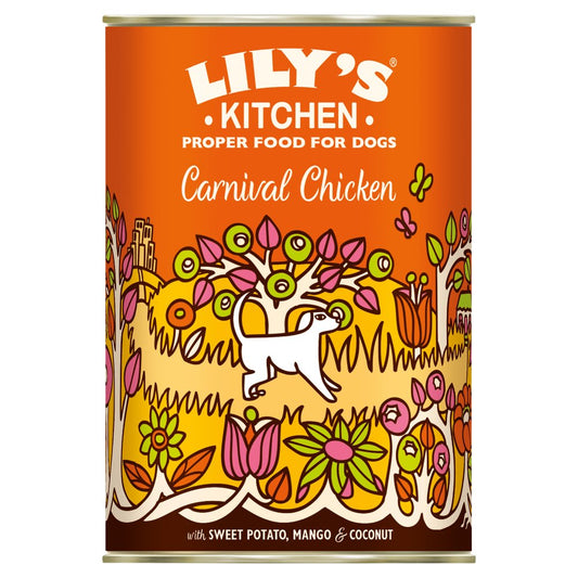 Lily's Kitchen Carnival Chicken with Sweet Potato, Mango & Coconut 400g (Pack of 6)