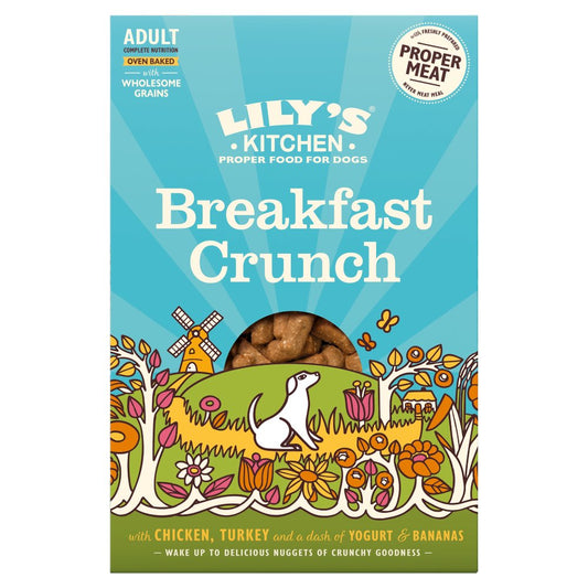 Lily's Kitchen Breakfast Crunch Chicken with Turkey, Fruit & Yoghurt Complete Adult Dry Food 800g (Pack of 1)