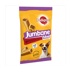 PEDIGRE JUMBONE Mini Adult Small Dog Treats Beef & Poultry 4 Chews 160g (Pack of 8) - Hungry Tails
