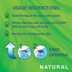 Catsan Natural 100% Biodegradable Clumping Odour Control Cat Litter 20L (Pack of 1)