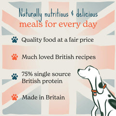 Forthglade British Classics Chicken Sunday Lunch Complete Natural Grain Free Adult Wet Dog Food 395g (Pack of 18)