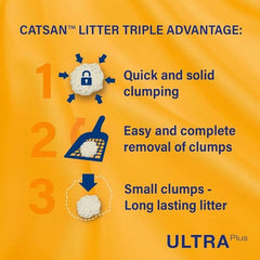 Catsan Ultra Clumping Odour Control Cat Litter 5L (Pack of 3)