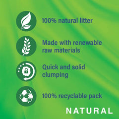 Catsan Natural 100% Biodegradable Clumping Odour Control Cat Litter 20L (Pack of 1)