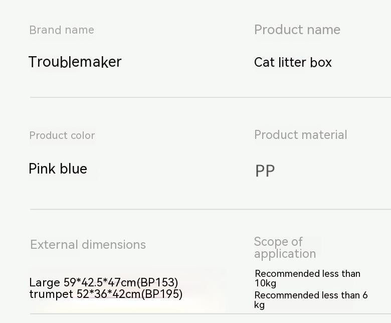 Troublemaker Semi-closed Cat Toilet Cat Head Toilet Litter Box - Hungry Tails