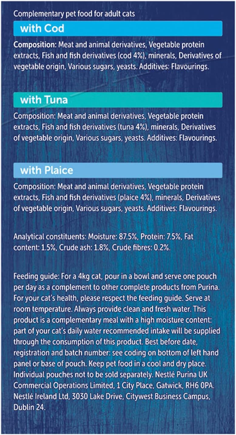 FELIX Soup Fish Selection Plaice, Tuna and Cod Wet Cat Food 6x48g (Pack of 1) - Hungry Tails