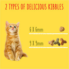 GO-CAT Kitten Chicken, Turkey and Milk Dry Cat Food 750g (Pack of 5)