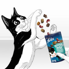 FELIX Goody Bag Seaside Salmon, Pollock and Trout Cat Treats 330g (Pack of 1)