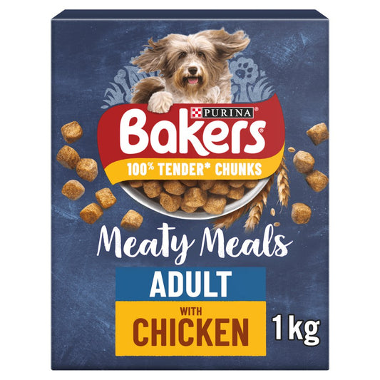 BAKERS Meaty Meals Chicken Dry Dog Food 1kg (Pack of 1)