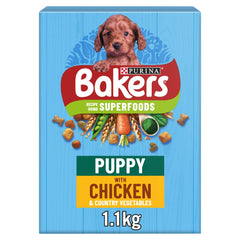 BAKERS Puppy Chicken with Vegetables Dry Dog Food 1.1kg (Pack of 1) - Hungry Tails