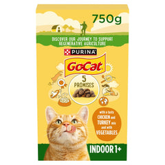 GO-CAT Indoor Chicken Dry Cat Food 750g (Pack of 1)