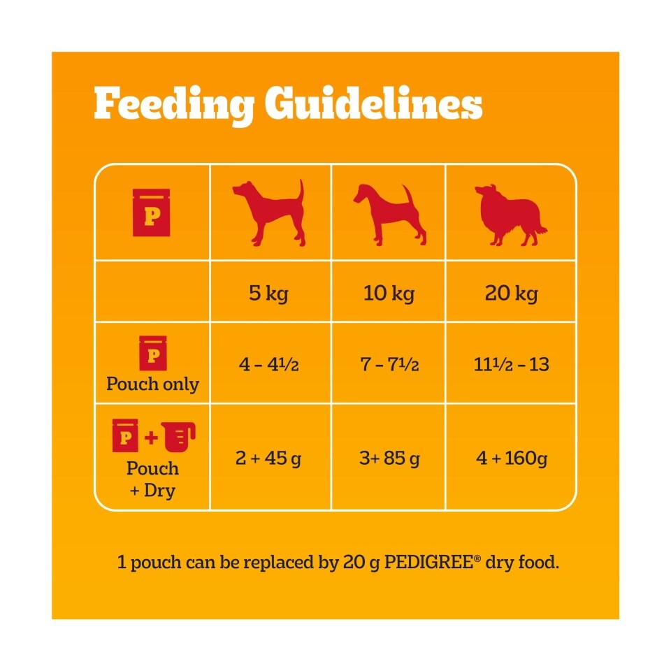 Pedigree Adult Dog Food Pouches Mixed in Gravy 12 x 100g (Pack of 4) - Hungry Tails