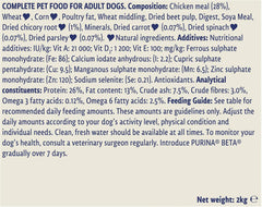 BETA Chicken Dry Dog Food 2kg (Pack of 4)