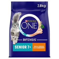 PURINA ONE Senior 7+ Chicken Dry Cat Food 2.8kg (Pack of 1)