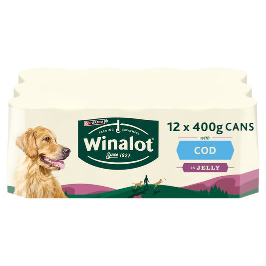 Winalot Cod in Jelly Can for Dog 12 x 400g (Pack of 1)