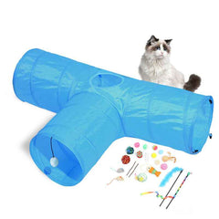 Cat Ring Paper Three Tunnel Smart Toy Barrel Folding Passageway Manufacturer Pet Products