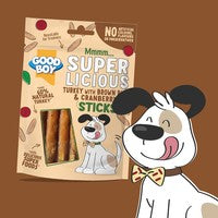 Good Boy Superlicious Turkey with Brown Rice & Cranberry Sticks 70g (Pack of 14)