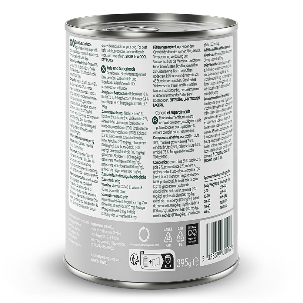 Arden Grange Grain Free Adult Duck & Superfoods 395g