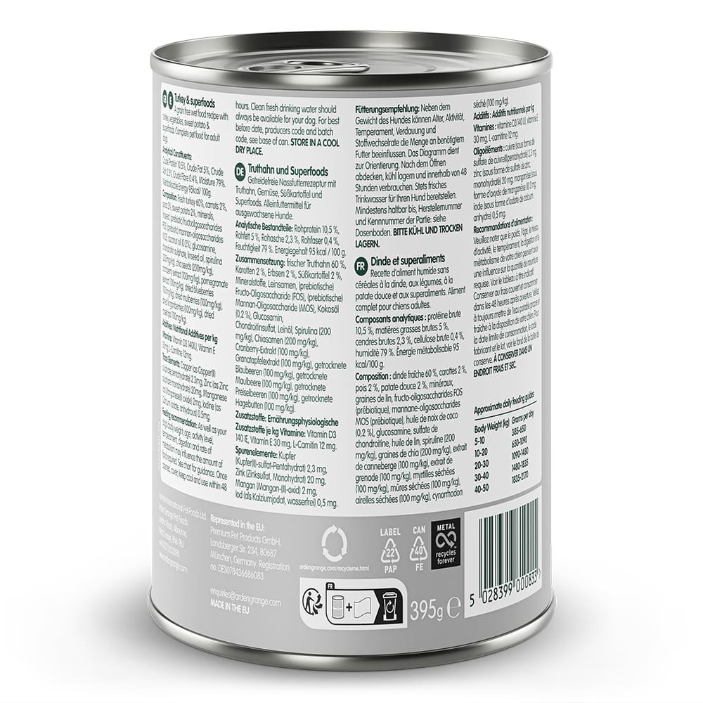 Arden Grange Grain Free Adult Lamb & Superfoods 395g