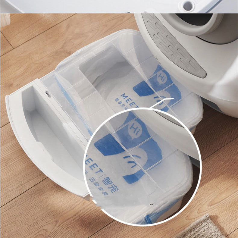 Automatic Self-Cleaning Cat Litter Box Electric Cat Sand Basin Fully Enclosed Automatic Smart Cat Toilet, Automatic Odor Removal Anti-Splash Low Noise