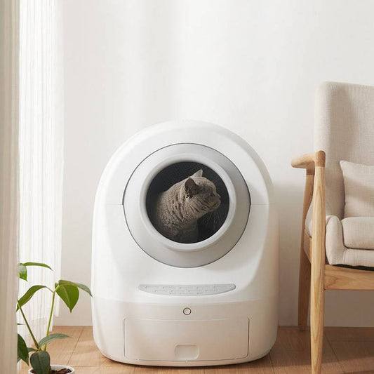 Automatic Self-Cleaning Cat Litter Box Electric Cat Sand Basin Fully Enclosed Automatic Smart Cat Toilet, Automatic Odor Removal Anti-Splash Low Noise