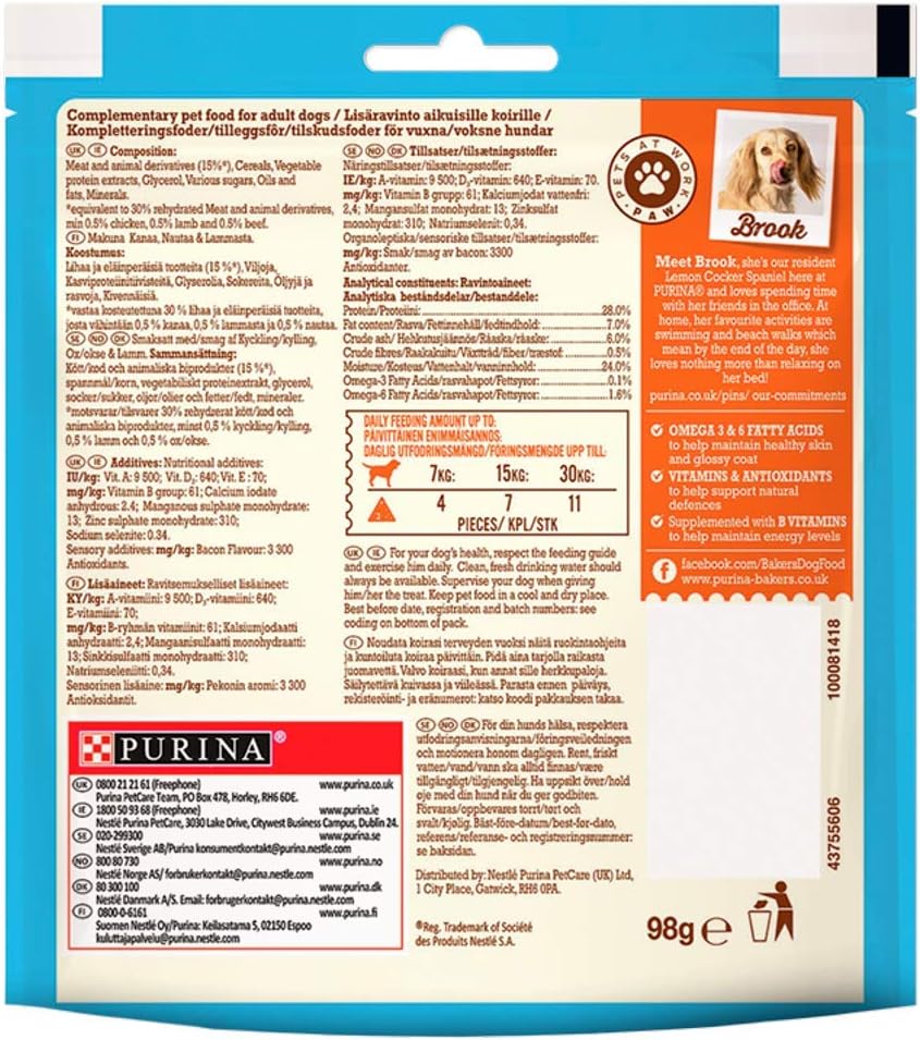 BAKERS Allsorts Chicken, Beef and Lamb Dog Treats 98g (Pack of 6) - Hungry Tails