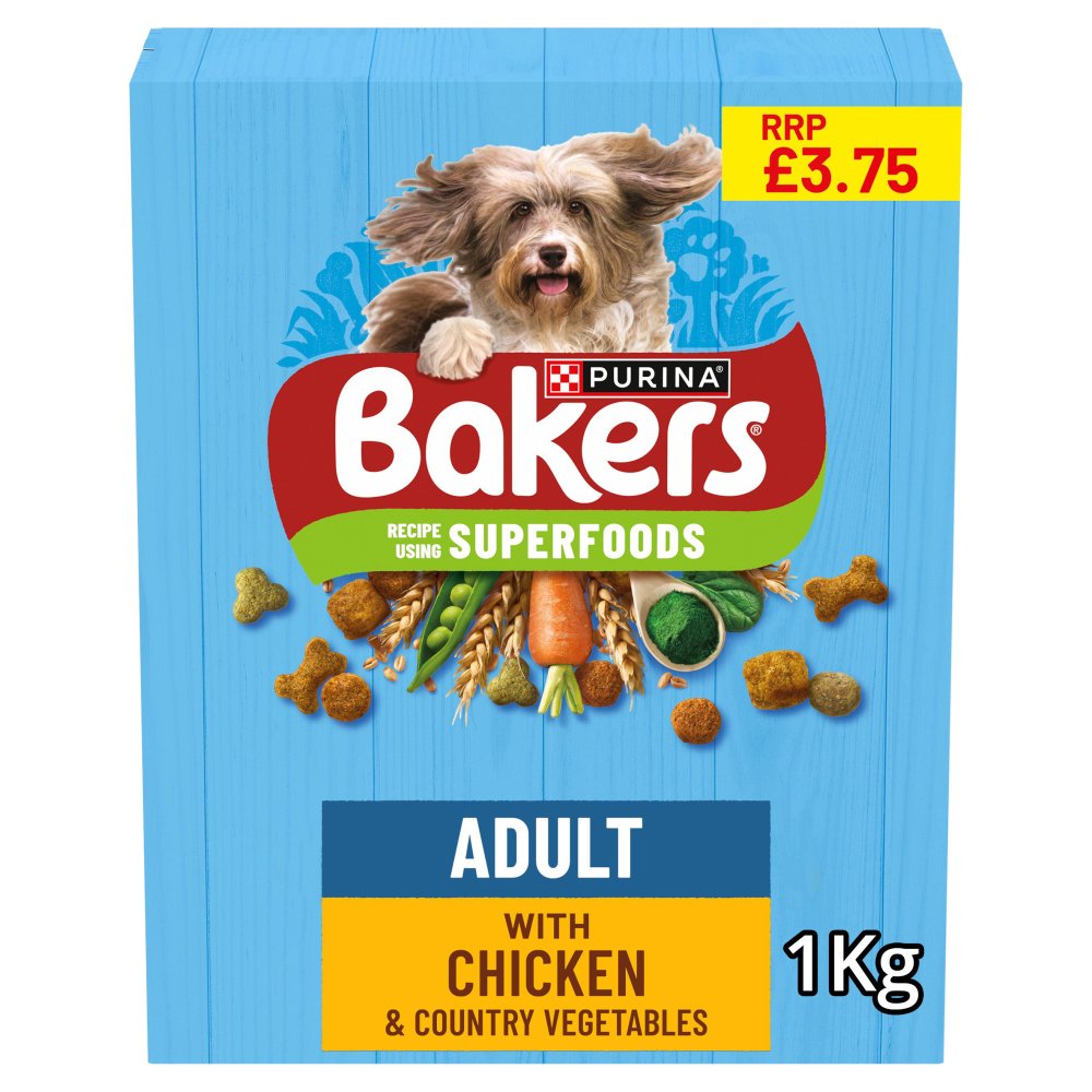 BAKERS Chicken with Vegetables Dry Dog Food 1kg PMP(Pack of 5) - Hungry Tails
