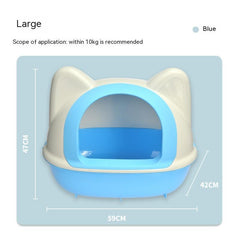 Troublemaker Semi-closed Cat Toilet Cat Head Toilet Litter Box - Hungry Tails