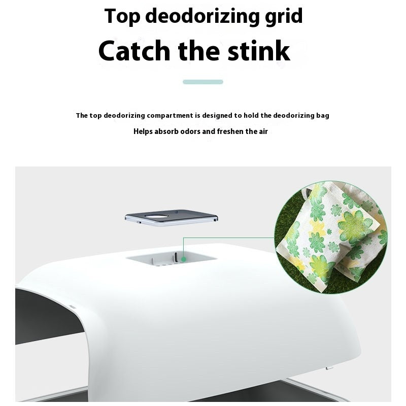Deodorant Litter Box Cat Tray Fully Enclosed Pet Litter Box Plastic Toilet, Pet Accessories, High Capacity Litter Tray, Cleaning