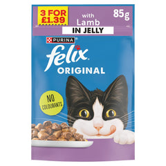 Felix Original Lamb in Jelly Cat Food 85g (Pack of 24) - Hungry Tails