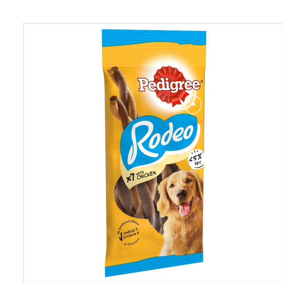 PEDIGREE RODEO Adult Dog Treats Chicken 7 Sticks 123g (Pack of 12) - Hungry Tails