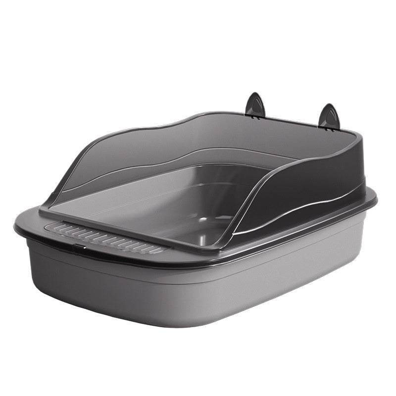 Semi-Enclosed Cat Litter Box Comes with a complimentary litter scoop
