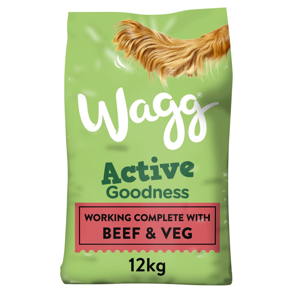 Wagg Active Goodness Complete Rich in Beef & Veg 12kg (Pack of 1) - Hungry Tails