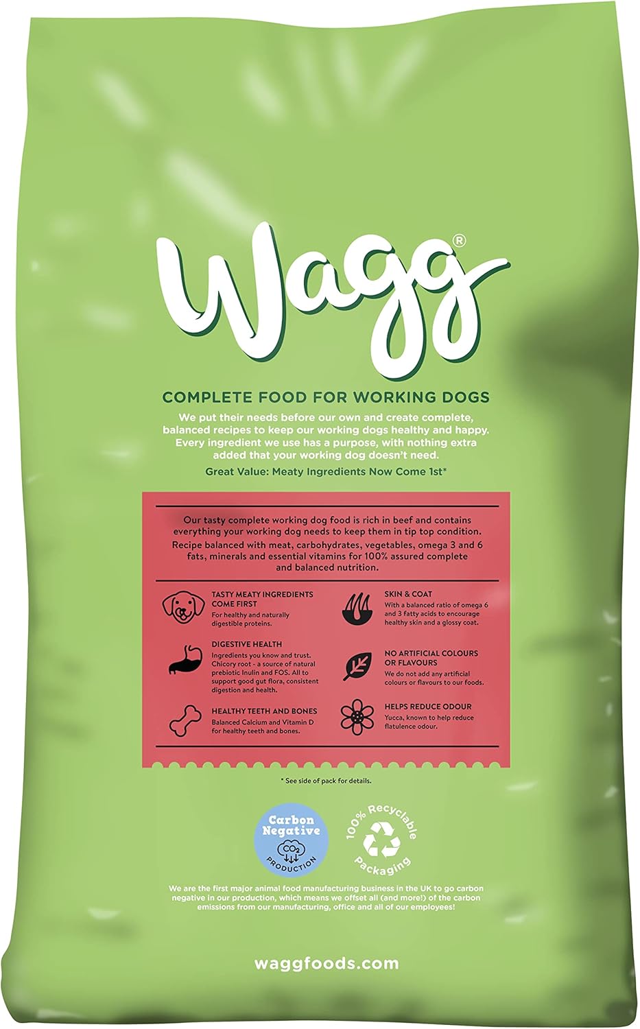 Wagg Active Goodness Complete Rich in Beef & Veg 12kg (Pack of 1) - Hungry Tails