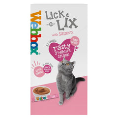 Webbox Lick e Lix with Salmon, Tasty Yoghurty Treat 5 x 15g (Pack of 10) - Hungry Tails