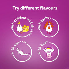 Whiskas 1+ Fish Favourites, Adult Cat Food Pouches in Jelly 12 x 85g (Pack of 4) - Hungry Tails