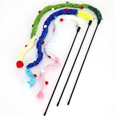 cat feather stick toys for  cats play with and enjoyment