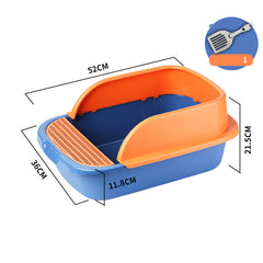 Pet Litter Tray Sand Box Container Open Top Bedpan Cat Litter Box